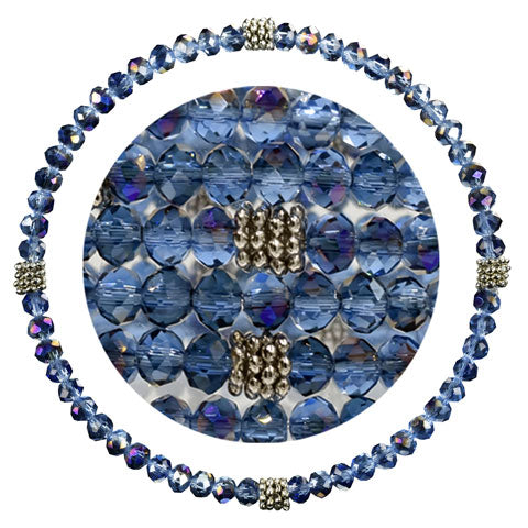 Stackin' Stones Single Bracelet - Blue Tones - CJ Bella Co.