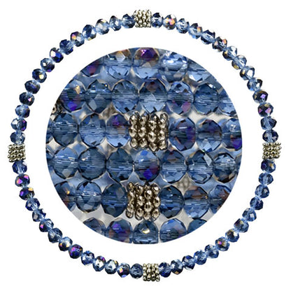 Stackin' Stones Single Bracelet - Blue Tones - CJ Bella Co.