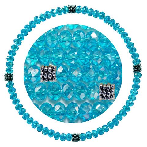 Stackin' Stones Single Bracelet - Blue Tones - CJ Bella Co.