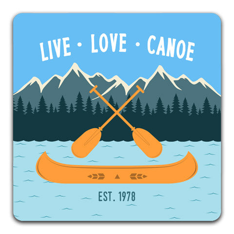 "Live Love Canoe" Coaster by CJ Bella Co