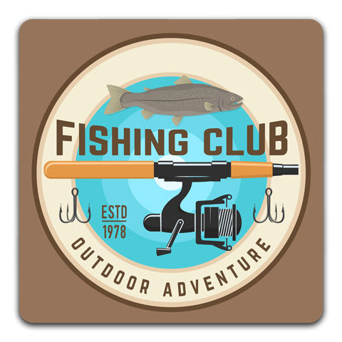 "Fishing Club" Coaster by CJ Bella Co