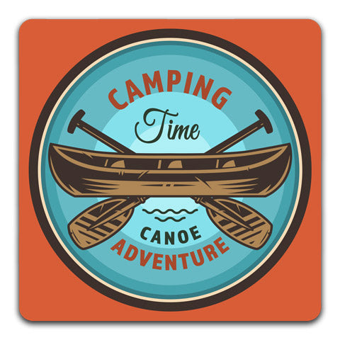 "Camping Time Canoe Adventure" Coaster by CJ Bella Co