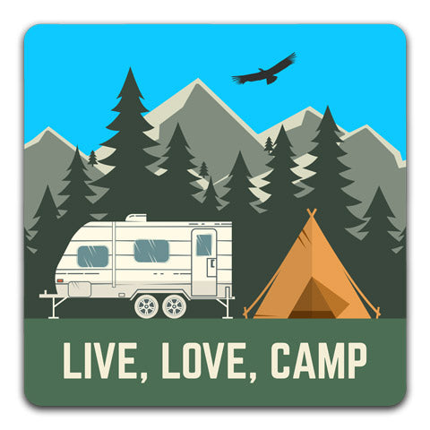 "Live Love Camp" Coaster by CJ Bella Co