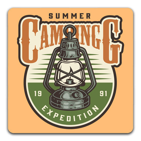"Summer Camping" Coaster by CJ Bella Co