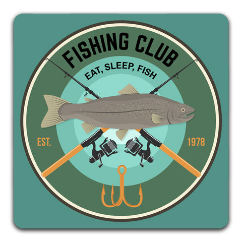 "Fishing Club" Coaster by CJ Bella Co
