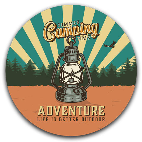 "Summer Camping Time" Car Coaster by CJ Bella Co