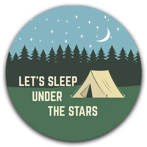 "Let's Sleep Under The Stars" Car Coaster by CJ Bella Co