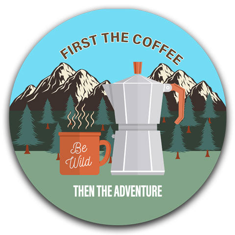 "First The Coffee" Car Coaster by CJ Bella Co