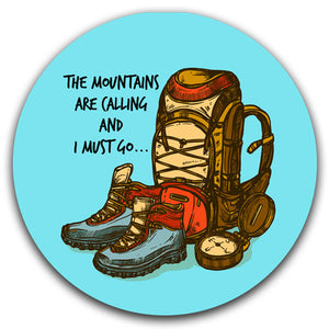 "The Mountains Are Calling" Car Coaster by CJ Bella Co