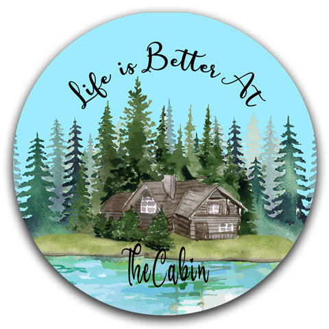 "Life Is Better at the Cabin" Car Coaster by CJ Bella Co
