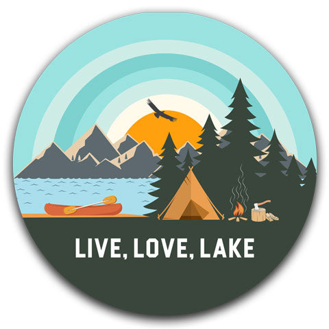 "Live Love Lake" Car Coaster by CJ Bella Co