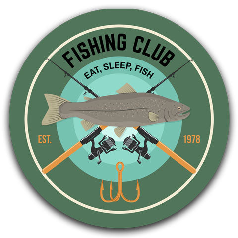 "Fishing Club" Car Coaster by CJ Bella Co