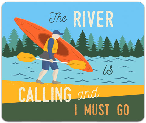 "The River Is Calling" Mouse Pad by CJ Bella Co