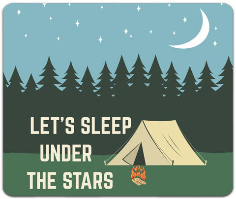 "Let's Sleep Under The Stars" Mouse Pad by CJ Bella Co