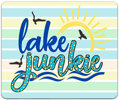 "Lake Junkie" Mouse Pad by CJ Bella Co