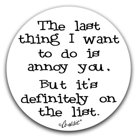 "The Last Thing" Car Coasters by Co-edikit