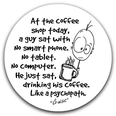 "At The Coffee Shop" Car Coasters by Co-edikit