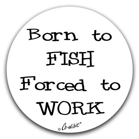 "Born to Fish" Car Coasters by Co-edikit