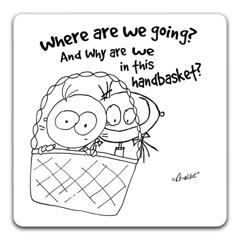 "Where are We Going" Drink Coaster by Co-edikit
