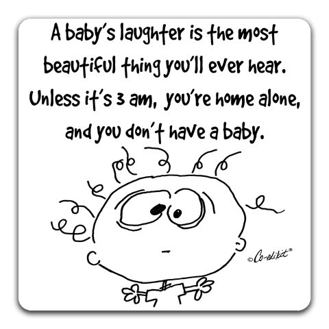 "A Baby's Laughter" Drink Coaster by Co-edikit
