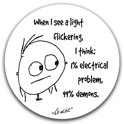"When I See A Light Flickering" Car Coasters by Co-edikit