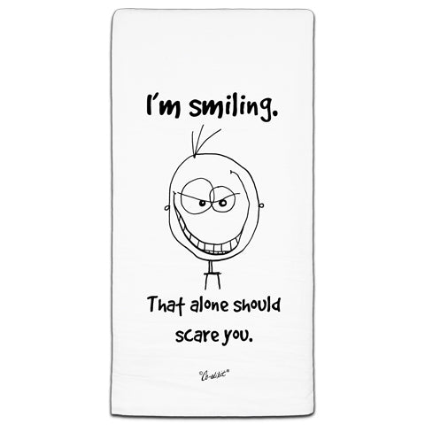 "I'm Smiling" Flour Sack Towel by Co-edikit - CJ Bella Co.