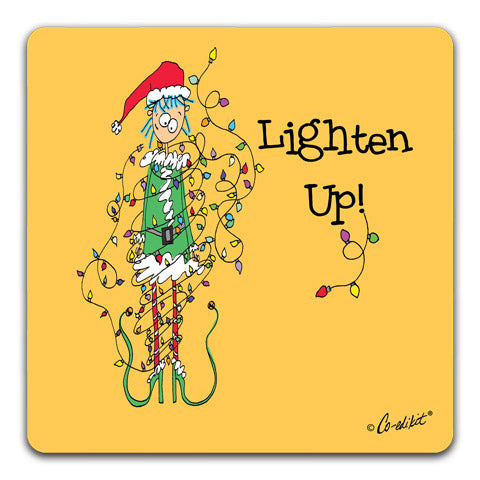 "Lighten Up" Drink Coaster by Co-edikit