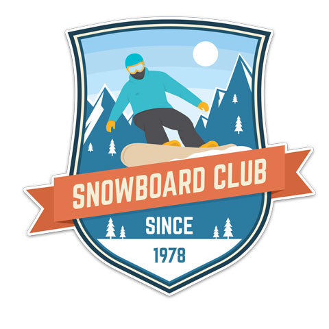 "Snowboard Club" Vinyl Decal by CJ Bella Co