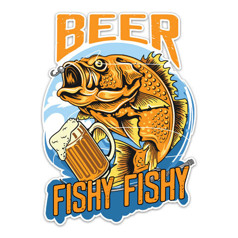 "Beer Fishy Fishy" Vinyl Decal by CJ Bella Co