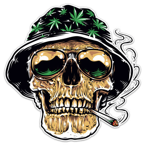 "Reefer Skull" Vinyl Decal by CJ Bella Co