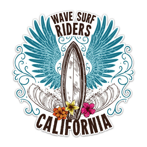 "Wave Surf Riders" Vinyl Decal by CJ Bella Co