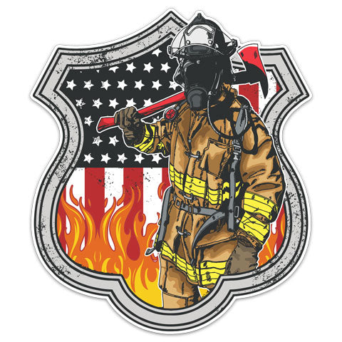 "Firefighter" Vinyl Decal by CJ Bella Co