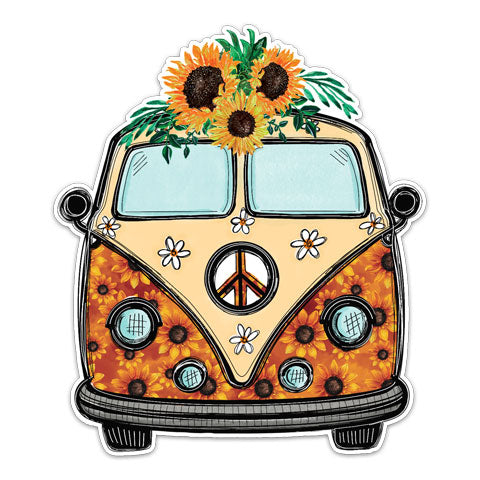 "Sunflower Hippie Bus" Vinyl Decal by CJ Bella Co