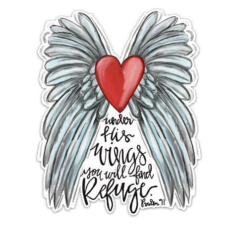 "Under His Wings" Vinyl Decal by CJ Bella Co