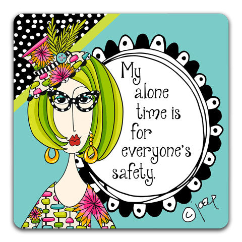 "My Alone Time" Dolly Mama's by Joey Drink Coaster
