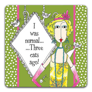 DM114-0112 I Was Normal Drink Coaster by Dolly Mama and CJ Bella Co