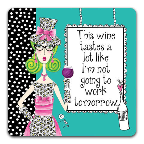 "This Wine Taste" Dolly Mama's by Joey Drink Coaster