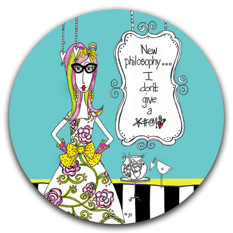 "New Philosophy" Dolly Mama's by Joey Car Coaster