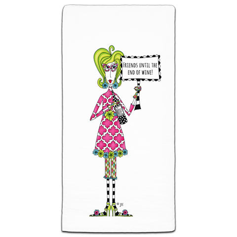 DM3-076-0022 Friends Until The Dolly Mama Towel CJ Bella Co