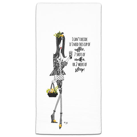 "I Can't Decide" Dolly Mama's by Joey Flour Sack Towel - CJ Bella Co.