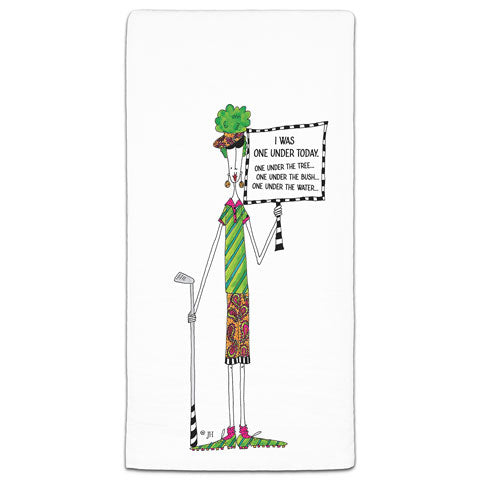"I Was One Under Today" Dolly Mama's by Joey Flour Sack Towel