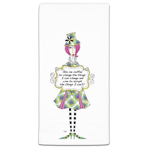 "Give Me Coffee" Dolly Mama's by Joey Flour Sack Towel - CJ Bella Co.
