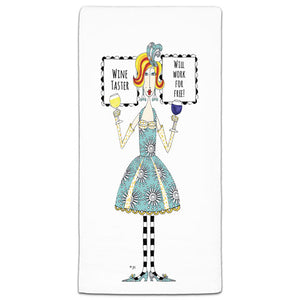 "Wine Taster" Dolly Mama's by Joey Flour Sack Towel - CJ Bella Co.