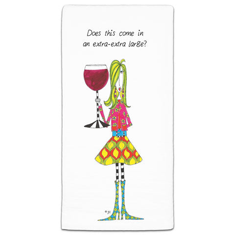 "Does This Come in an Extra-Extra Large" Dolly Mama's by Joey Flour Sack Towel - CJ Bella Co.