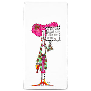 "My Girlfriends Support" Dolly Mama's by Joey Flour Sack Towel - CJ Bella Co.