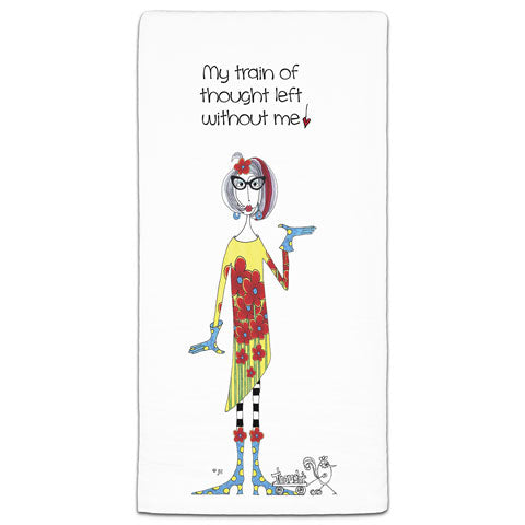 "My Train of Thought" Dolly Mama's by Joey Flour Sack Towel