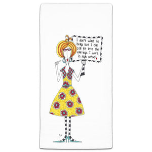 "I Don't Want to Brag" Dolly Mama's by Joey Flour Sack Towel - CJ Bella Co.