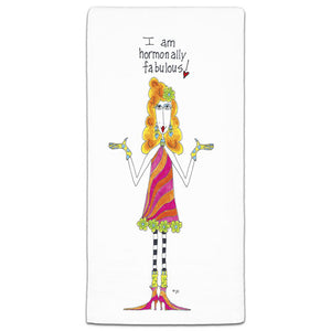 "I am Hormonally Fabulous!" Dolly Mama's by Joey Flour Sack Towel - CJ Bella Co.