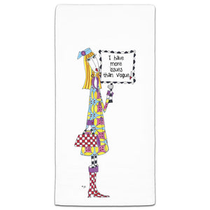 "I Have More Issues than Vogue!" Dolly Mama's by Joey Flour Sack Towel - CJ Bella Co.