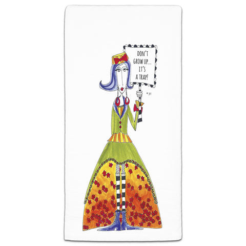 "Don't Grow Up" Dolly Mama's by Joey Flour Sack Towel - CJ Bella Co.